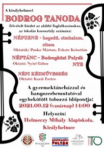 Gyermektáncház, hangszerbemutató és toborzó Gyermektáncház, hangszerbemutató és toborzó